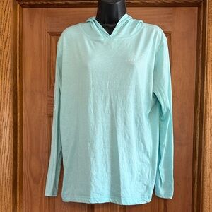 Surf Style Daytona Beach Blue Graphic light weight Hoodie Size L